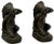 Oxblood Red Large & Unusual Antique Native American Indian Motif Bronze Clad Bookends Signed Ruhl - Circa 1910s For Sale - Image 8 of 18