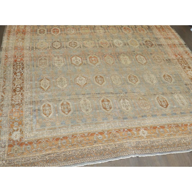 Oversize Caramel Tone Persian Bibikabad Rug no. j4422 For Sale - Image 16 of 16
