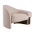 Lucques Left Arm Modern Taupe Bouclé Curved Accent Chair For Sale - Image 4 of 4