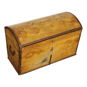 Antique Grain Painted Pine Blanket Chest