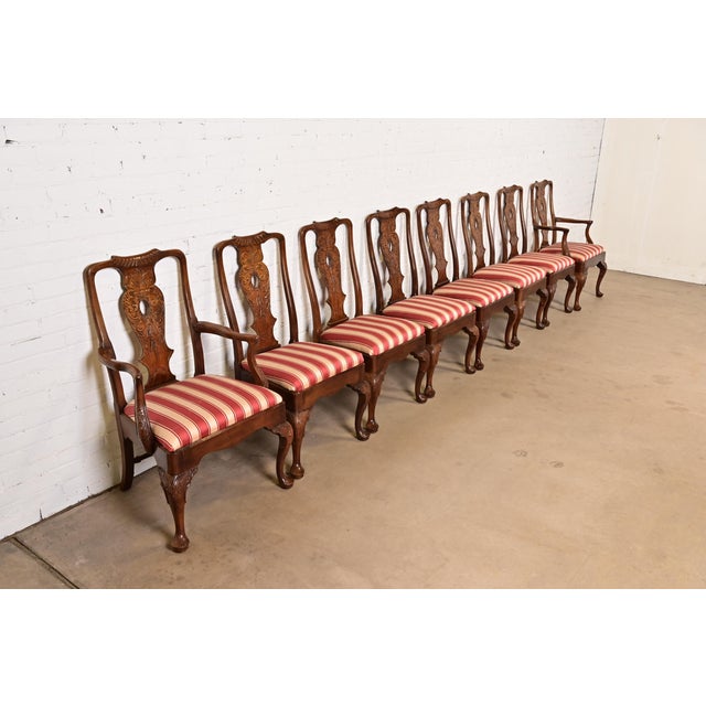 Henredon Henredon Chippendale Carved Mahogany Dining Chairs, Set of Eight For Sale - Image 4 of 13