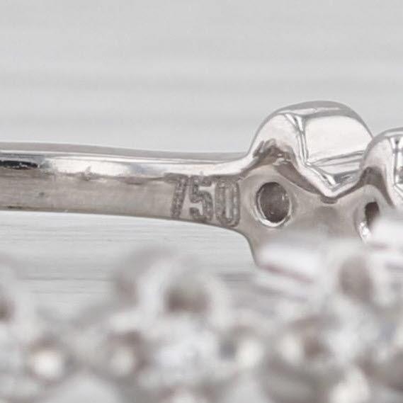 0.18ctw Diamond Wedding Anniversary Band 18k White Gold Stackable Size 6.5 For Sale In Greensboro - Image 6 of 8