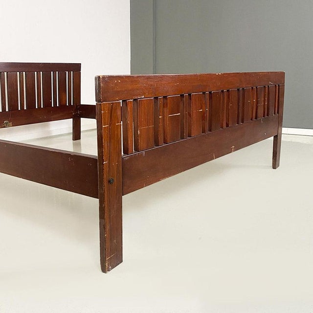 Wood Califfo Bed in Wood attributed to Ettore Sottsass for Poltronova, 1960s For Sale - Image 7 of 18