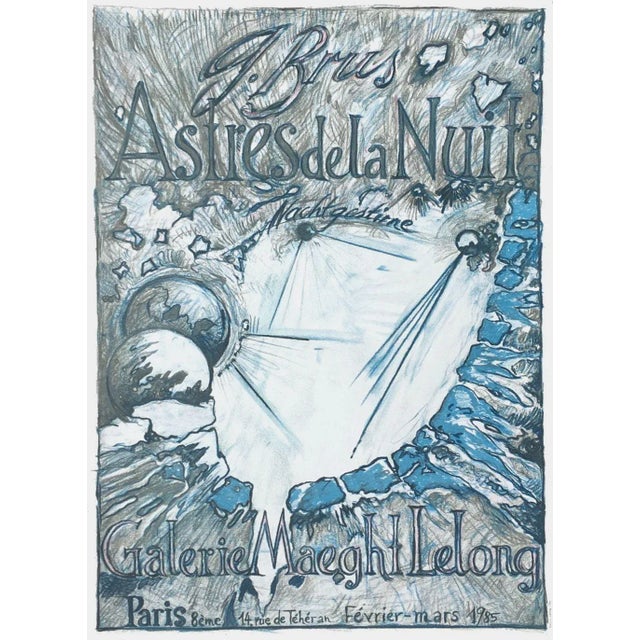 Günter BRUS MAEGHT LELONG GALLERY 1985 original poster on matt poster paper signed in the plate in mint condition