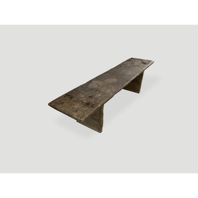 2010s Andrianna Shamaris Coffee Table or Bench Made from Antique Teak Wood For Sale - Image 5 of 5