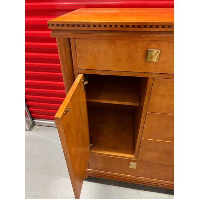 Wood Hickory White Genesis Collection Neoclassical Revival Style High-Boy Dresser. Circa 1980s For Sale - Image 7 of 18