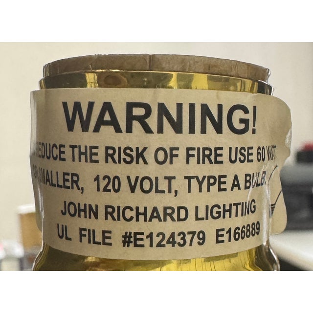 Modern John-Richard Brass Lucite Lamp For Sale In New York - Image 6 of 8