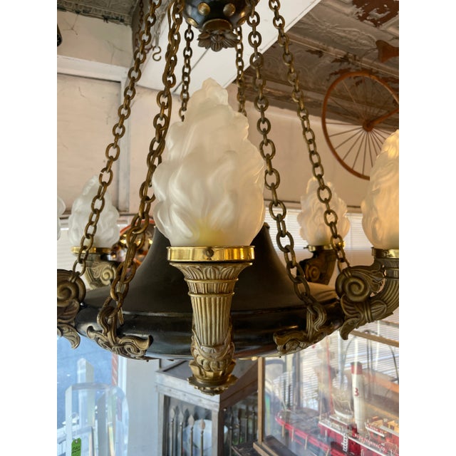 Late 19th Century Empire-Style Cornucopia-Arm Chandelier For Sale In New York - Image 6 of 6