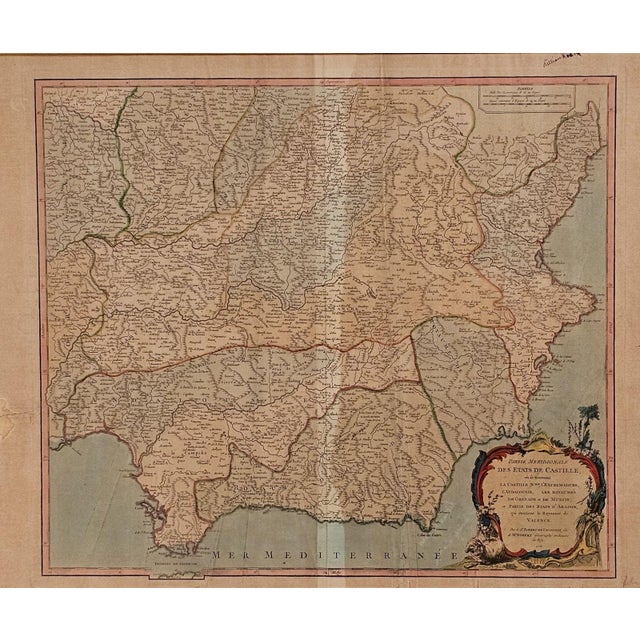 A map of Spain, circa 1800.