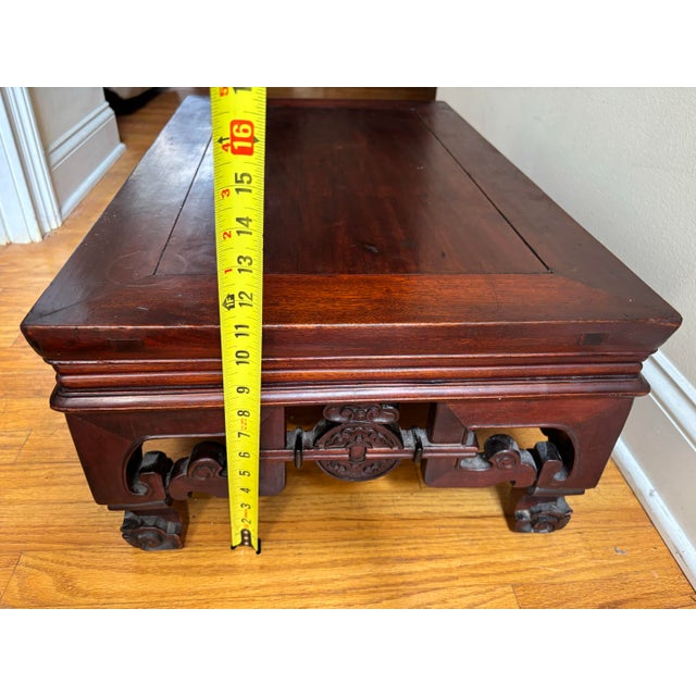 Vintage Chinese Ming Style Rosewood Low Accent Table For Sale - Image 9 of 10
