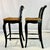 1980s Vintage Boho Chic Farmhouse Rush Seat Ladderback Barstools - A Pair For Sale - Image 12 of 17