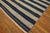 Textile 1920s Blue White Stripe Antique Agra Dhurrie Indian Rug 8'6" X 13'2" Flat Weave Cotton Carpet For Sale - Image 7 of 7