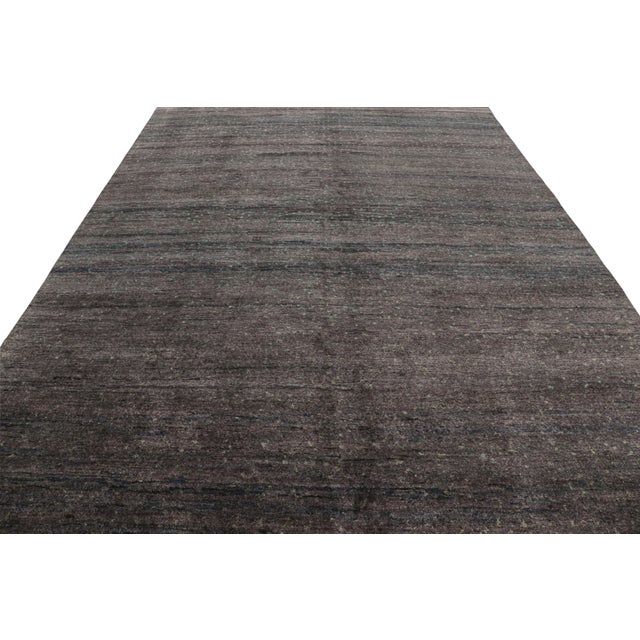 2010s Rug & Kilim’s Moroccan Style Rug in Gray With Blue All-Over Patterns For Sale - Image 5 of 8