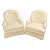 Mid 20th Century White on White Damask Swivel Rockers - Set of 2 For Sale