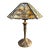 Early 20th Century American Art Nouveau Caramel Slag Glass Lamp For Sale