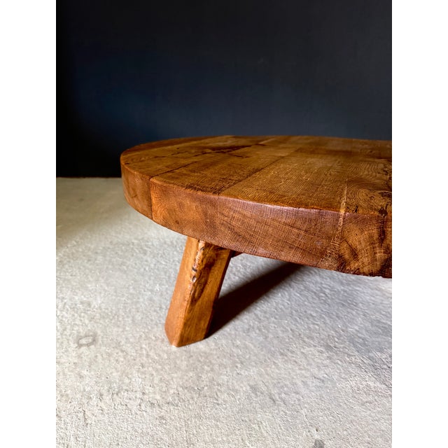 Brutalist Oak Coffee Table, Belgium, 1960s For Sale - Image 9 of 18