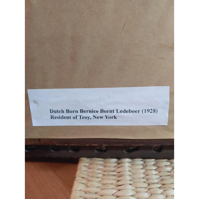 Glass Vintage Abstract Expressionist Signed Landscape Watercolor Painting, Framed For Sale - Image 7 of 8