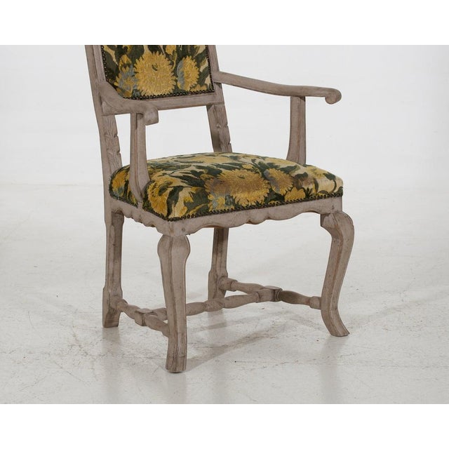 Rare swedish wing-back chair, circa 1750 h. 126 h-seat. 48 w. 65 d. 55 cm h. 49.6 h-seat. 18.8 w. 25.5 d. 21.6 in