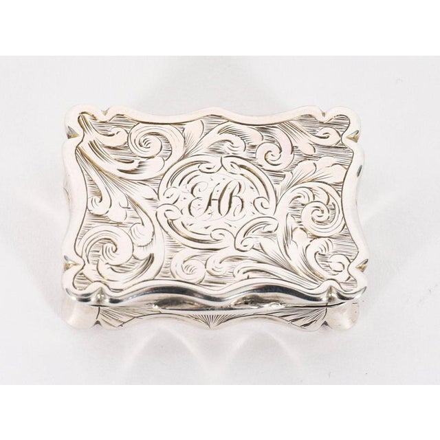 Antique Victorian Sterling Silver Vinaigrette by Edward Smith, 1884 For Sale - Image 4 of 18