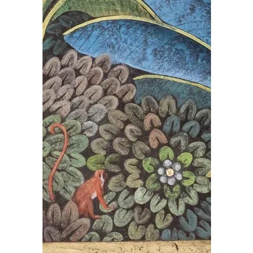 French Artist, A Toucan on a Stylized Background, Canvas Painting For Sale - Image 5 of 7