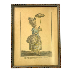 19th Century Antique Ladies Fashion Print