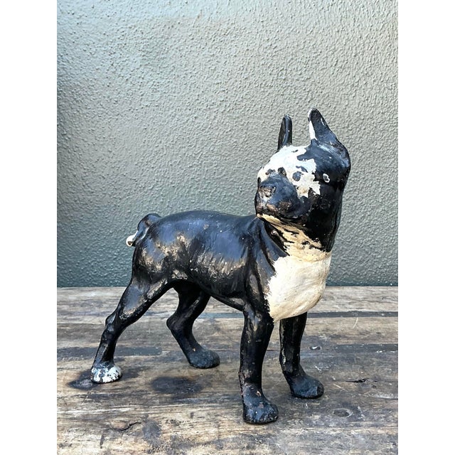 Vintage Boho Patinated Wrought Iron Dog For Sale - Image 10 of 12