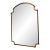 Gold-Framed Arched Wall Mirror – Classic Decorative Shape For Sale