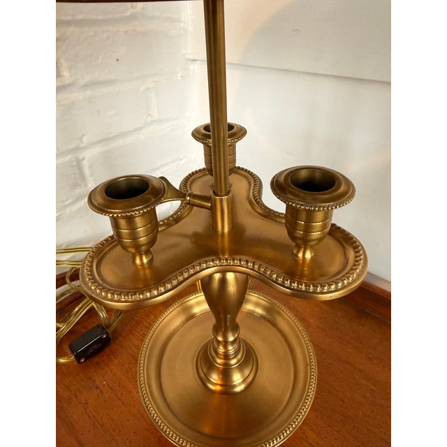 Late 20th Century French Empire-Style Brass Bouillotte Lamp For Sale In Pittsburgh - Image 6 of 15