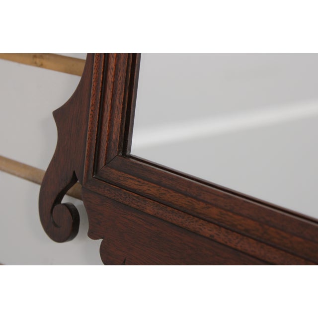 1980s Mahogany Colonial Williamsburg Reproduction Mirror For Sale - Image 5 of 13