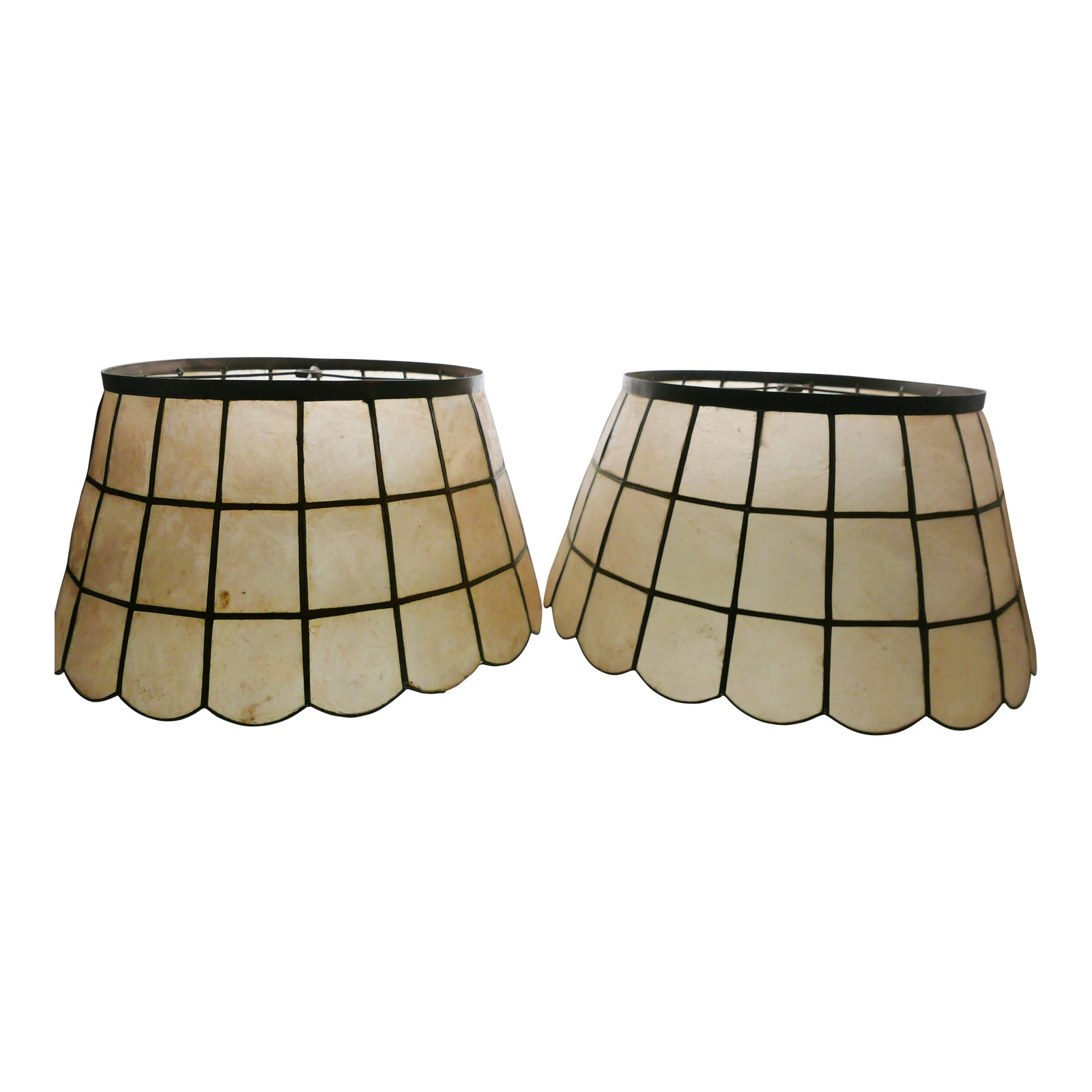 Capiz Shell Lamp Shades a Pair Chairish