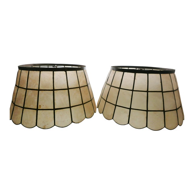 Capiz Shell Lamp Shades a Pair Chairish