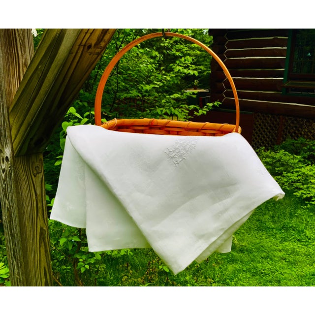 1930s French Linen Dinner Napkins- Set of 4 For Sale - Image 4 of 12