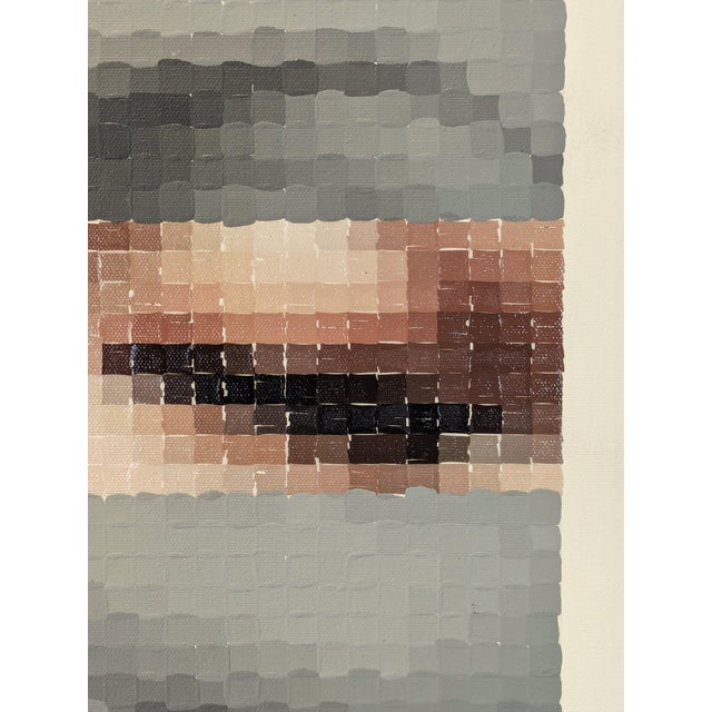 Francisco Vital "Marilyn Monroe Smile" Contemporary Pop Art Inspired Pixelated Portrait Painting, 2021 For Sale - Image 11 of 11