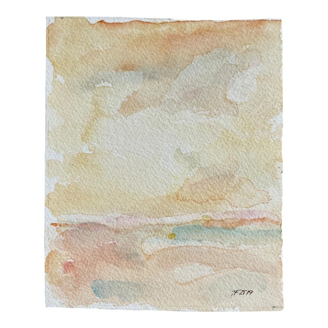 “Horizon” Impressionistic Watercolor Painting by Jack Follmer - For Sale