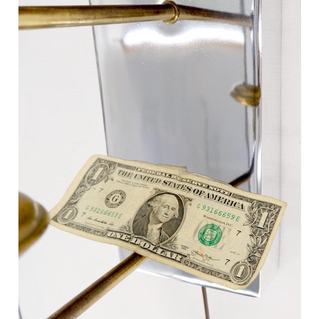 Fine Chrome Brass Mid Century Modern Sconce Light Fixture Lamp For Sale - Image 12 of 13