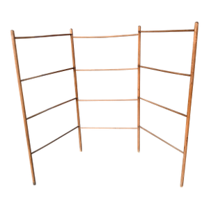 Antique Wooden Trifold Ladder Drying Rack 1900s