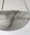 French 1920s French Alabaster Pendant in Black and White, Flared Edge, Nickel Hardware For Sale - Image 3 of 7