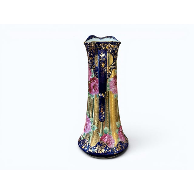 Japanese Nippon Morigage Porcelain Tankard, 16" Tall, Ca 1910 For Sale - Image 4 of 11