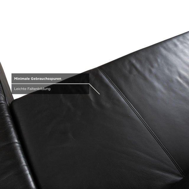 Butterfly Corner Sofa in Black Leather from Ewald Schillig For Sale - Image 12 of 18