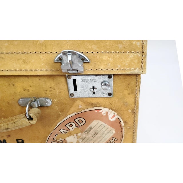1920s Vellum Steamer Travel Storage Trunk With Provenance For Sale - Image 10 of 18