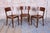 Art Deco Czech Chairs in Beech and Walnut from Thonet, 1940s, Set of 4 For Sale - Image 9 of 15