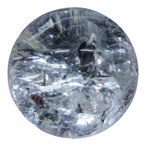 Clear Quartz Sphere, with Rainbow Inclusions, Brazil #G0255