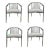 Caracole Modern Silver Finished Dining Chairs Set of 4 For Sale