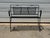 Black Vintage Woodard Style Wrought Iron Mesh Patio Bench For Sale - Image 8 of 12
