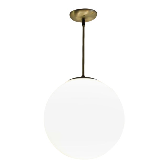 Vintage Mid-Century Globe Pendant Light | Chairish