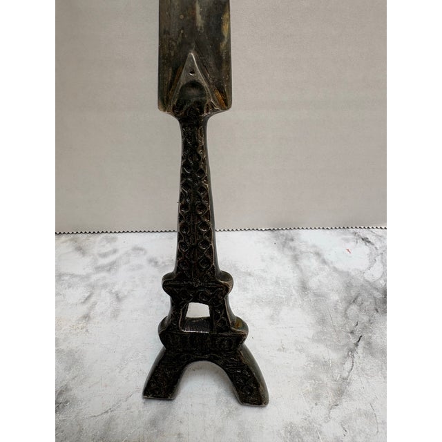 Unique set of two pewter letter opener and magnifying glass with Eiffel Tower design handles. Excellent gift or desk...