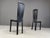 Black Vintage Black Leather Dining Chairs, 1980s, Set of 4 For Sale - Image 8 of 10