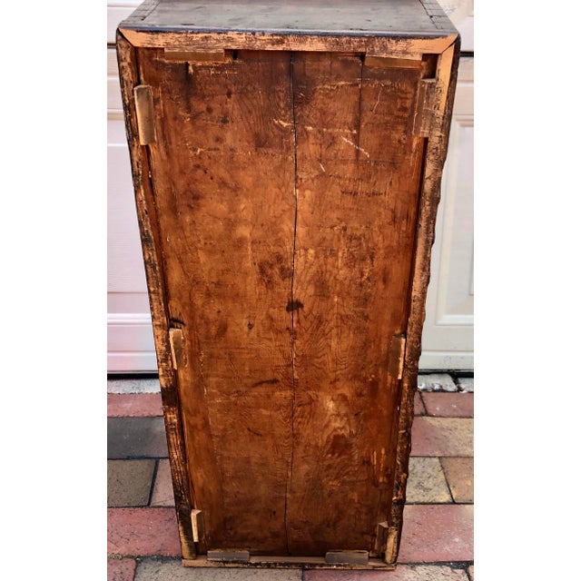 19th C. Small Carved Wooden Coffer For Sale - Image 9 of 13