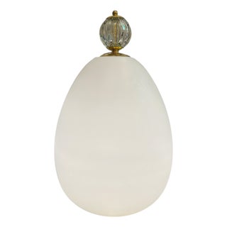White Murano Egg Lamp, 1960s For Sale