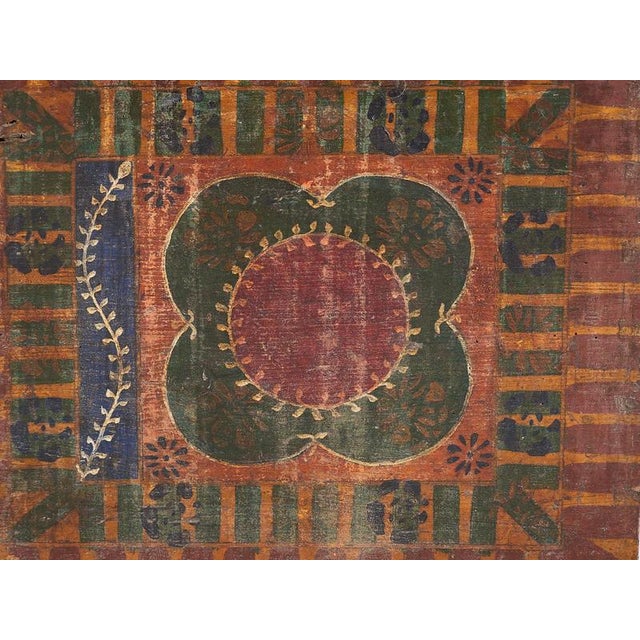 Large Antique Hand Painted Trunk, 1900s For Sale - Image 15 of 18